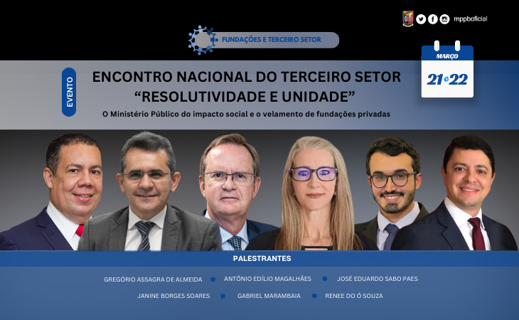 MPPB e Profis promovem encontro nacional sobre terceiro setor; inscrições abertas