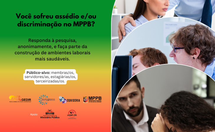 Integrantes do MPPB têm até sexta para participar de pesquisa sobre assédio