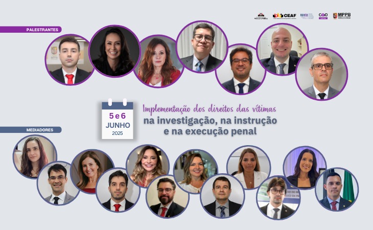 MPPB promoverá seminário sobre direitos das vítimas; inscrições abertas