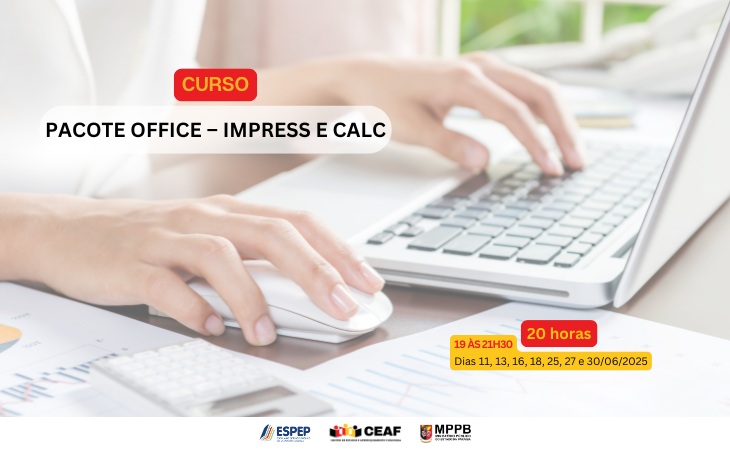 MPPB e Espep promoverão curso sobre pacote LibreOffice; inscrições abertas