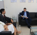 PGJ recebe visita de representantes do TCE e do Instituto de Direito Administrativo