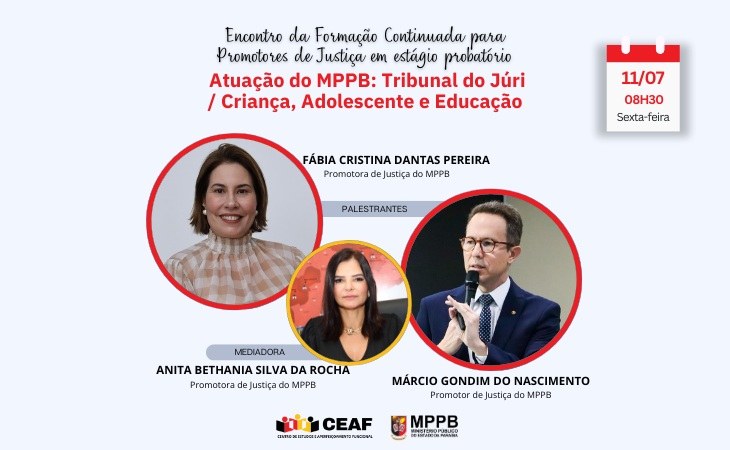 Abertas as inscrições de formação continuada para promotores em estágio probatório