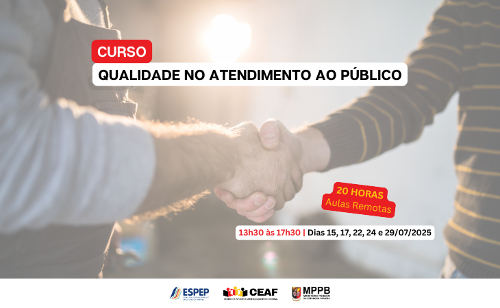 Abertas as inscrições para curso sobre qualidade no atendimento ao público