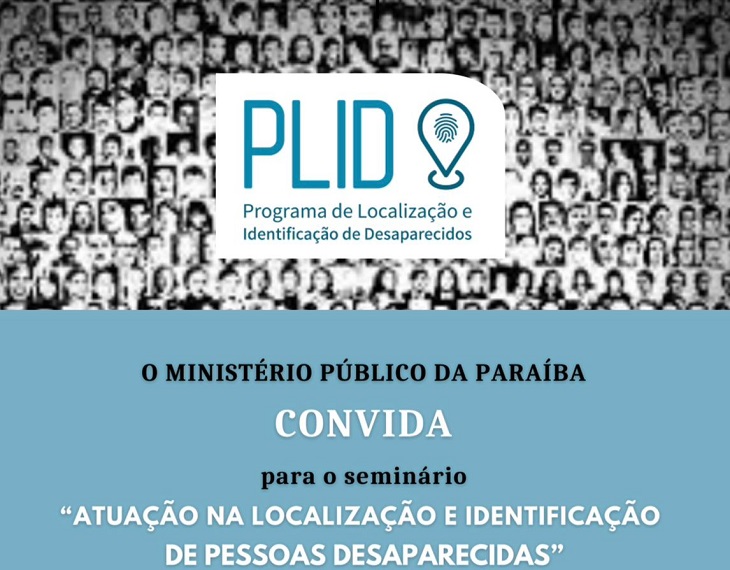 Seminário do MPPB sobre pessoas desaparecidas tem inscrições abertas