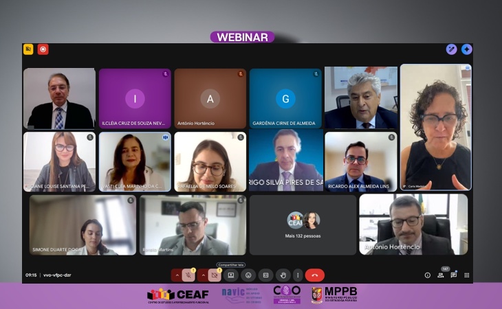 Atuação no enfrentamento ao feminicídio é destaque em webinar do MPPB