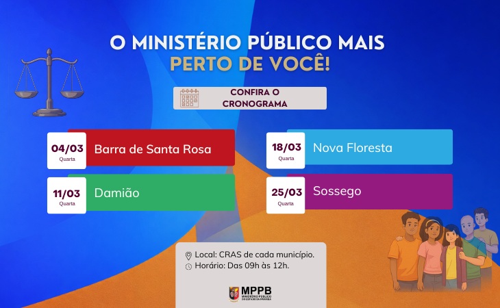 Promotoria de Cuité inicia atendimento descentralizado aos cidadãos de 4 municípios