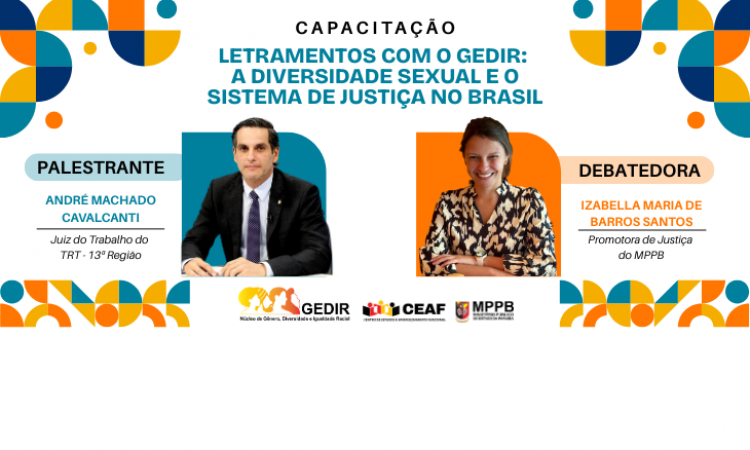 MPPB promove nesta 6ª feira capacitação sobre diversidade sexual e Justiça