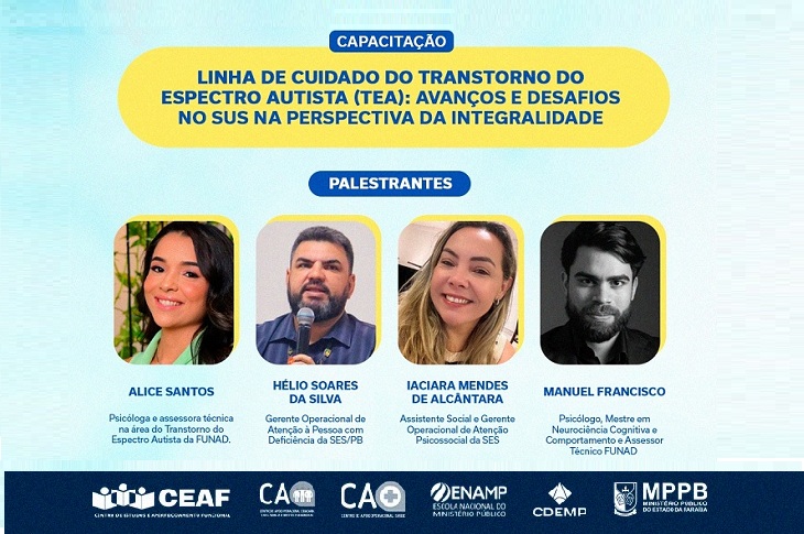 MPPB promove capacitações do Projeto Empatia para fortalecer a rede de cuidado às pessoas com TEA