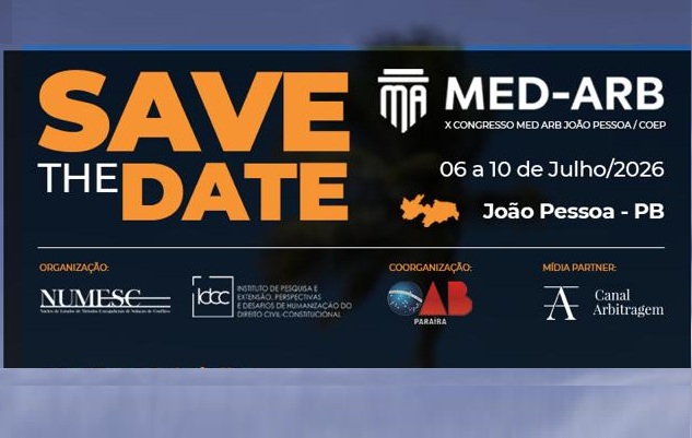 Integrantes do MPPB podem se inscrever para o 10º Congresso de Mediação e Arbitragem