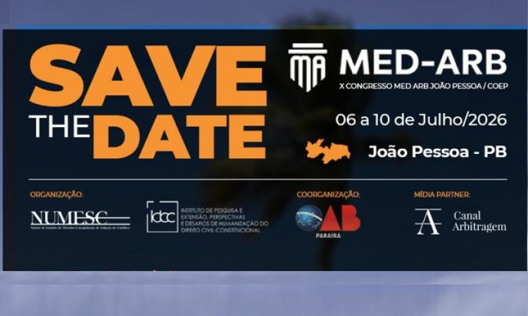 Integrantes do MPPB podem se inscrever para o 10º Congresso de Mediação e Arbitragem
