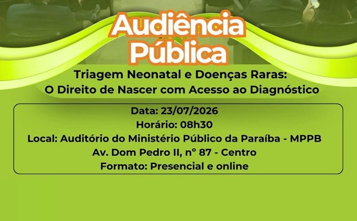 MPPB promoverá audiência e lançará projeto para fomentar políticas públicas destinadas às pessoas com doenças raras