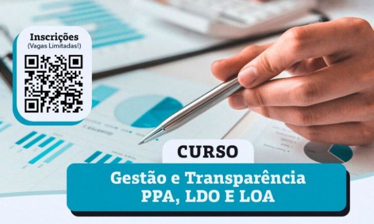 Abertas as inscrições para curso de gestão e transparência sobre leis orçamentárias e PPA