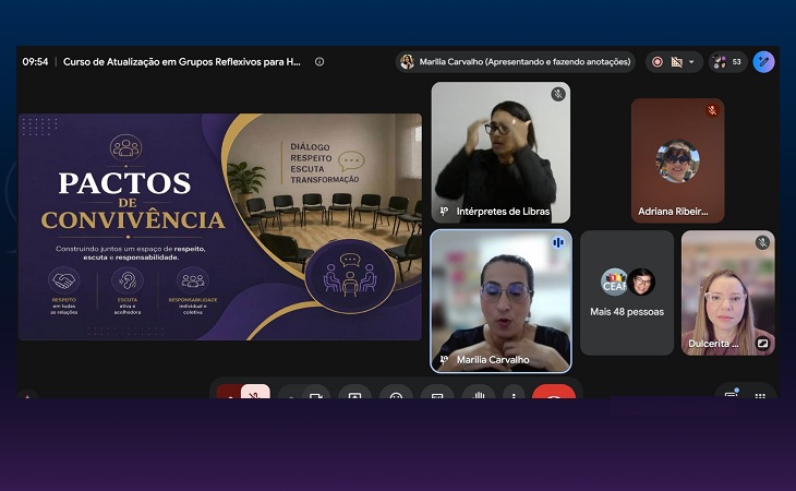 MPPB promove curso de atualização em grupos reflexivos para homens